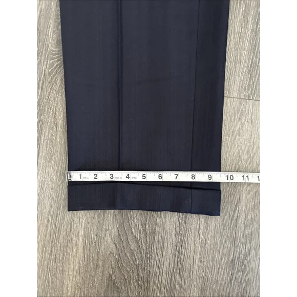 Holland Sherry 44R Navy Royal Classic Herringbone Striped Custom Suit